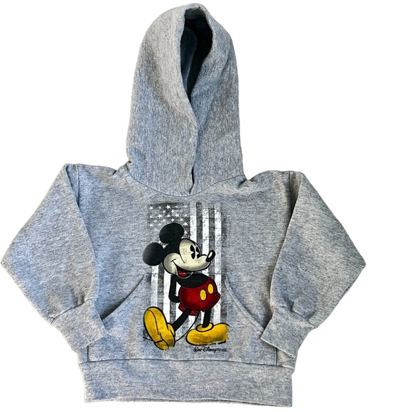 Disneyland/Walt Disney World by Hanes Mickey Mouse over flag hoodie size XS (4) - Picture 2 of 8